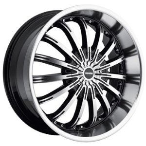 Dropstars 640 20x8.5 Machined Black Wheel/Rim 5x112, 5x4.5 with 38mm Offset , 73 Hub bore
