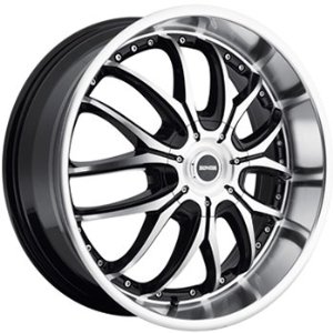 Dropstars 641 20x8.5 Machined Black Wheel / Rim 5x115 & 5x5 with a 18mm Offset and a 83.82